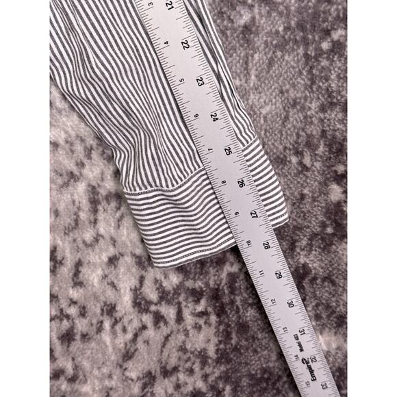 Teddy Stratford Shirt 5 / XXL Mens Cotton Oxford Striped Long Sleeve - Picture 5 of 8